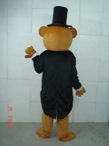 Espuma mascote traje para adulto, bonito cavalheiro urso, desenhos animados extravagantes, vestido de Natal luxuoso, Dia das Bruxas, venda quente, novo