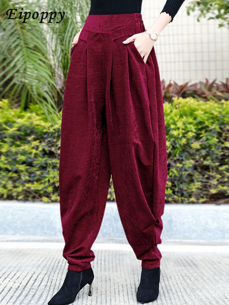 Moda osobowościowa damska Bloomers workowate spodnie luźne spodnie haremowe na co dzień