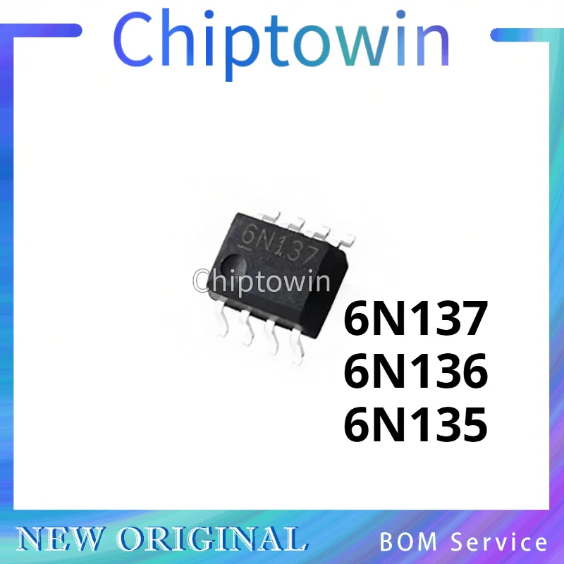 5/50/500 pcs 6N137 6N137S 6N135 6N136 6N136S SOP-8 High Speed Optocoupler W7