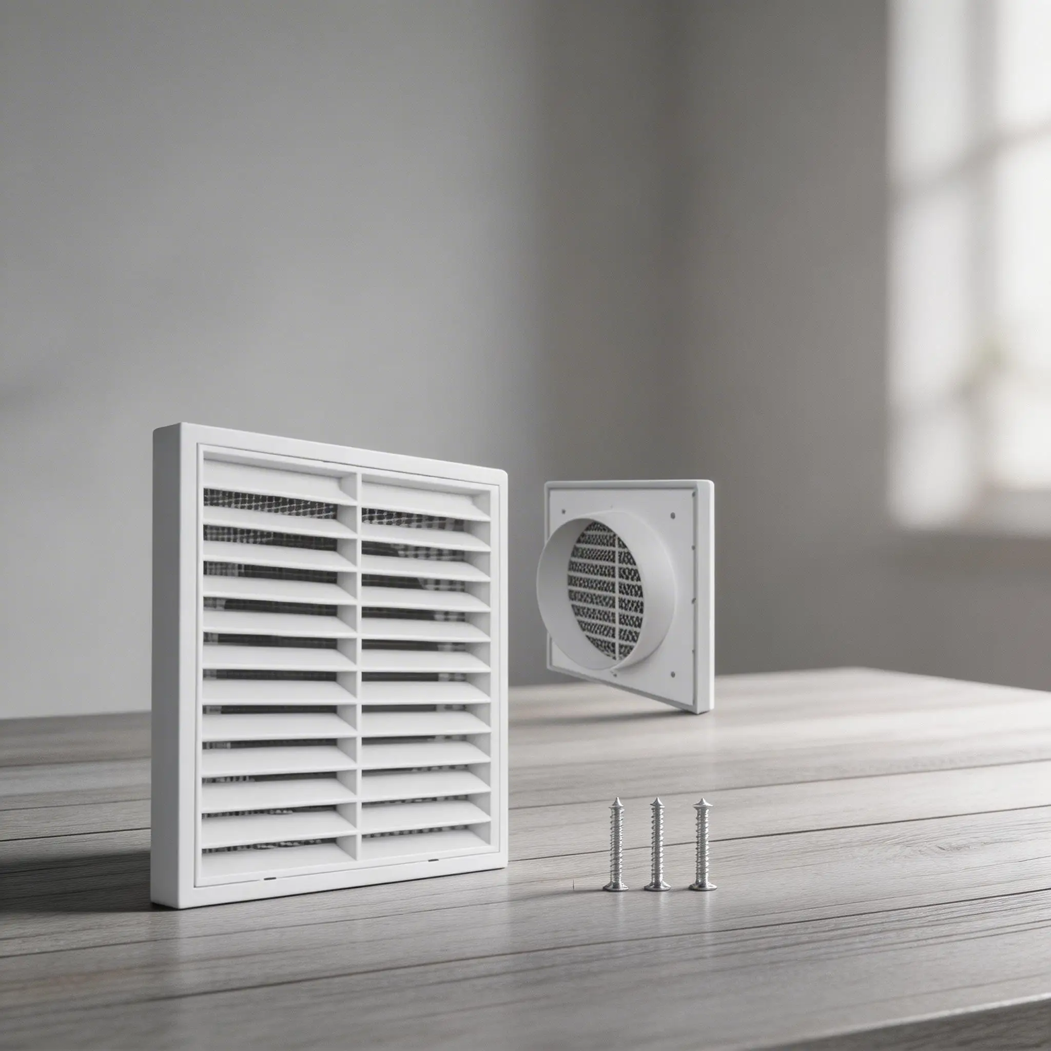 

1PCS White Louvered Wall Ventilation Grilles With External Ventilation Vent Covers Removable Fly Screen Plastic Repair Tool