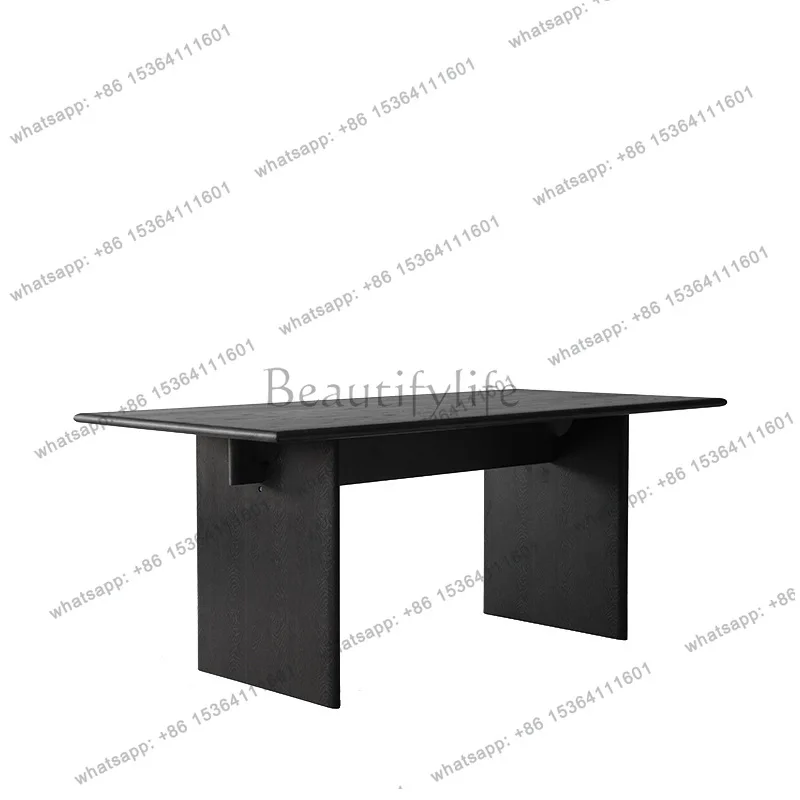 

Japanese home simple solid wood wabi-sabi style rectangular tea table sail dining table