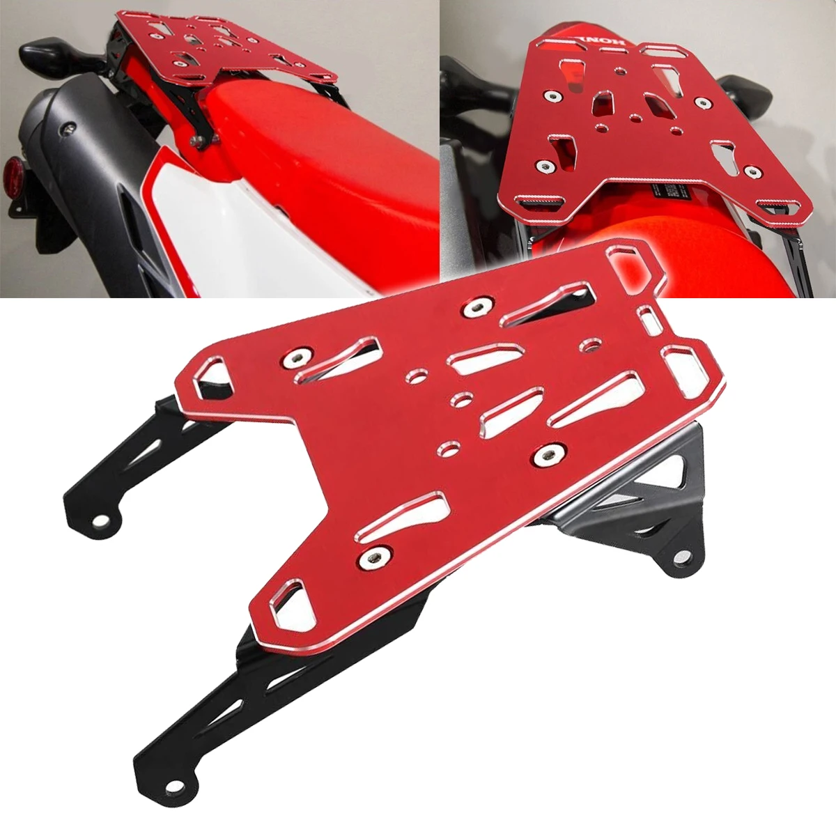 CNC Multi Cargo Top Tail Rack Carrier Luggage Fit For Honda CRF300L  CRF300L RALLY 2021 2022 2023 2024 2025