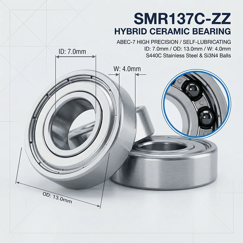 

10 шт. гибридных керамических подшипников 7x13x4 SMR137 SMR137C L1370 ZZ, подшипники для катушек 3x10x4 4x10x4 5x11x4 6x12x4, радиальные шарикоподшипники