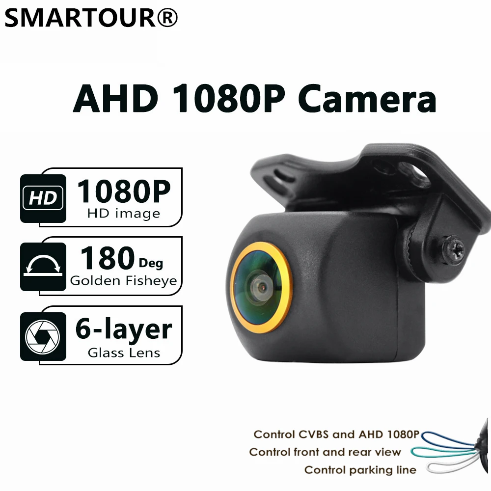 SMARTOUR CCD 4K Universal AHD 1080P Car Rear View Camera Night Vision AHD For Android Multimedia System Player Radio