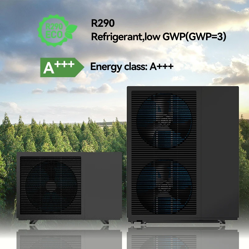 R290 EVI New Energy Air Source DC Inverter Stainless Steel High Efficiency Heat Pump Water Heater For Bathroom & Hotel Use