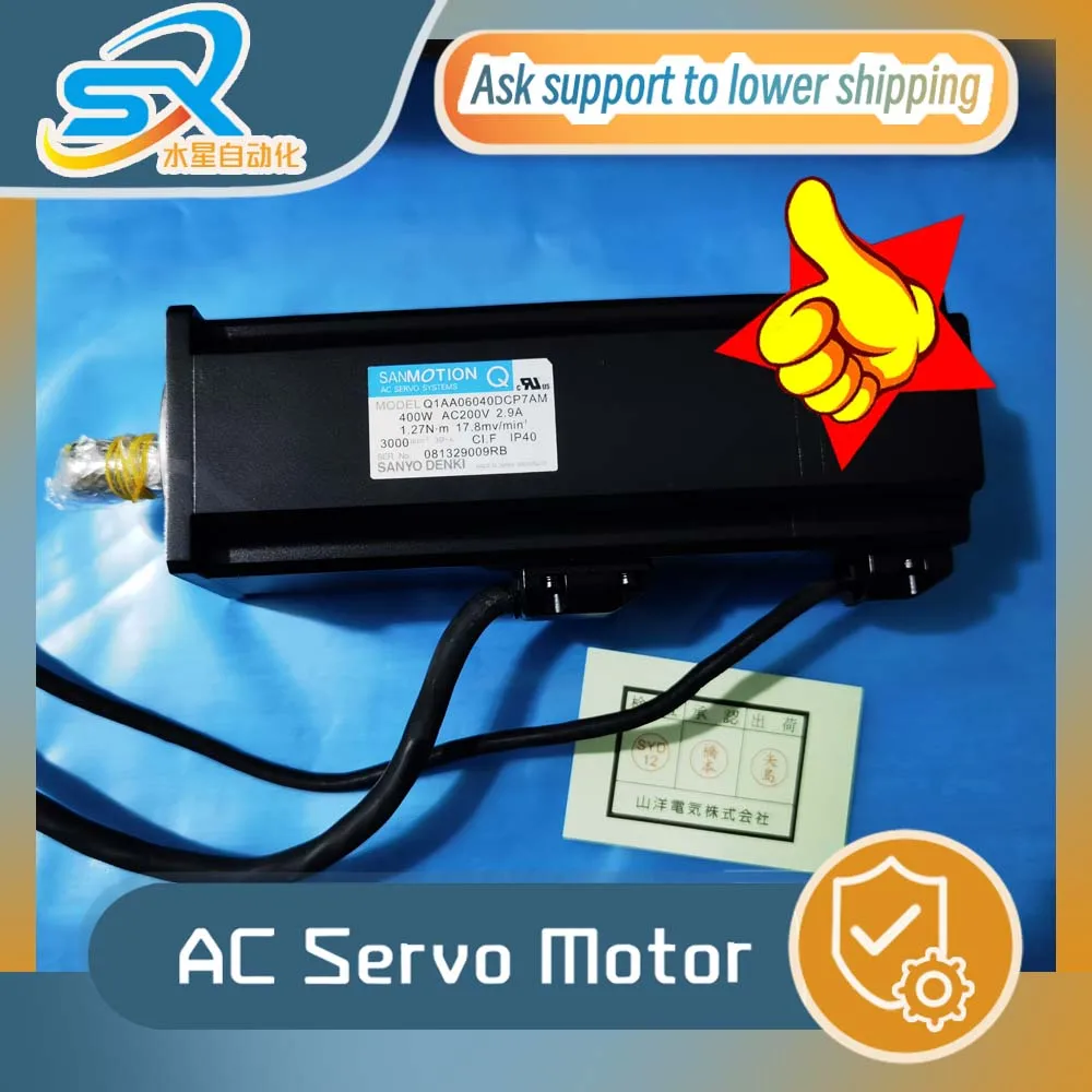 Hot selling Sanyo Motor For Robotics Q1AA06040DCP7AM 400w Good condition Works Well