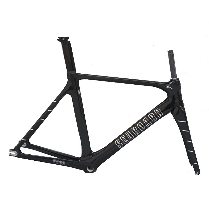 

TSUNAMI Aero Carbon Frameset SEABOARD FA06 700C Fixed Gear Bike Frame 52cm High Quality Single Speed Bicycle Frame Cycling Parts