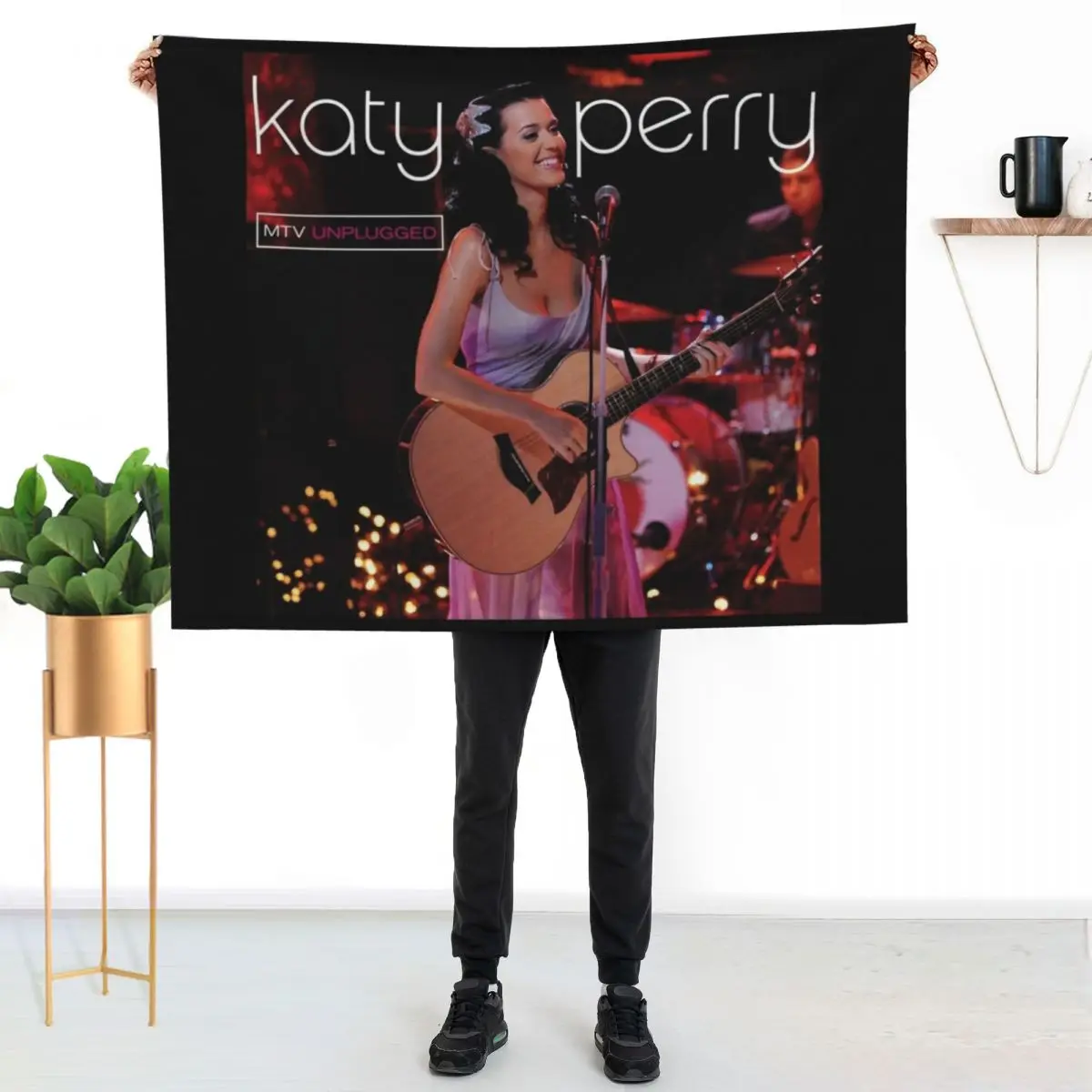 

Katy Perry mtv unplugged Throw Blanket Cozy Home Blanket Gift for Christmas Holiday