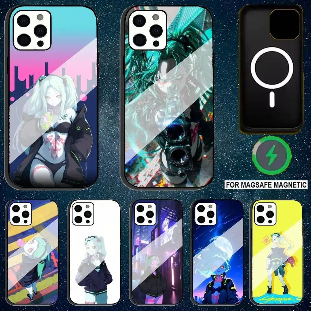 

Cyberpunk R-RebeccaS Phone Case For iPhone 17,16,15,14,13,12,11,Pro,Max,Plus,Mini,SE4,E Magnetic Magsafe Wireless Charging