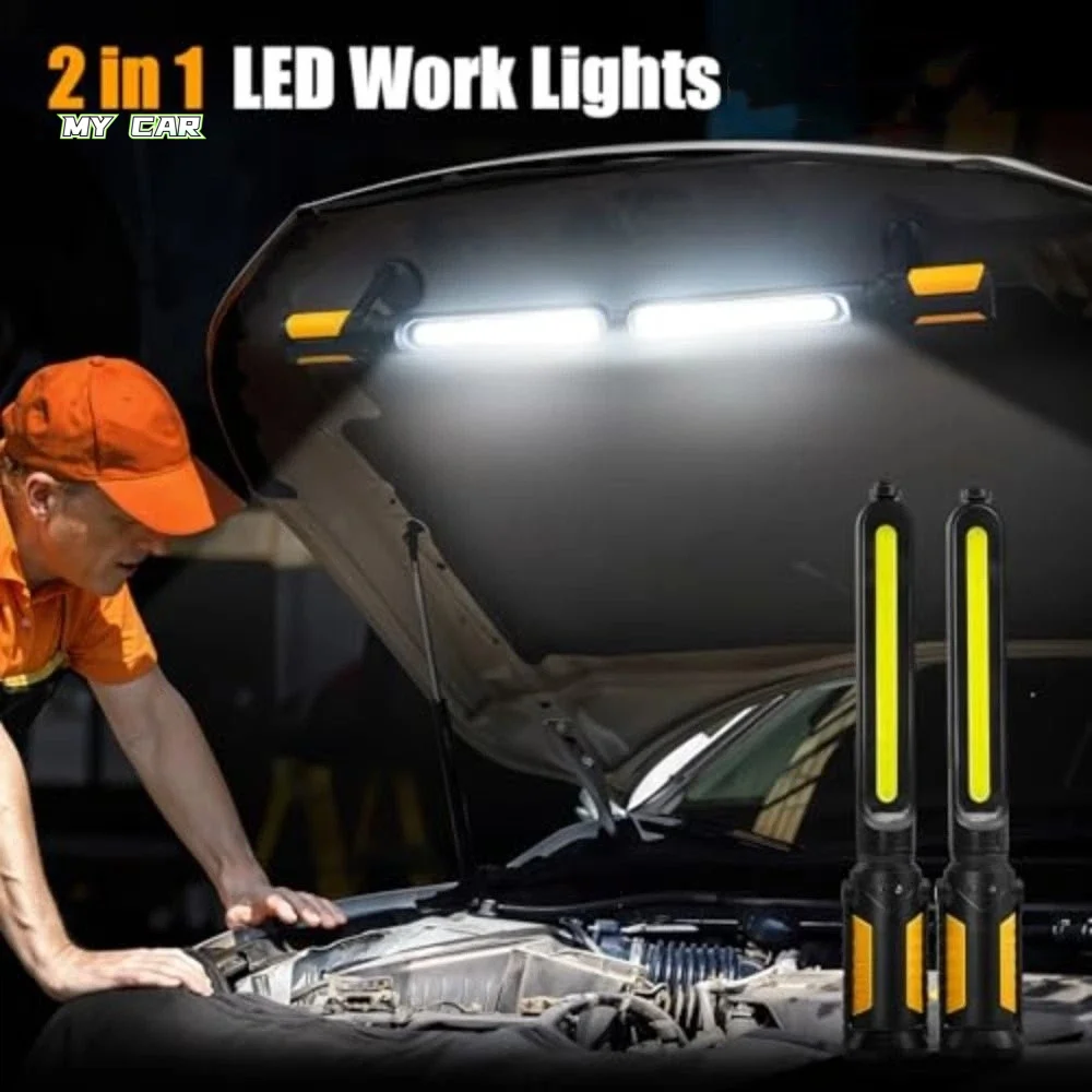 

Светодиодный рабочий фонарь 1400 лм с магнитным основанием, аккумулятор 4400 мАч, перезаряжаемый COB-фонарь, поворотный, складной, с высокой яркостью