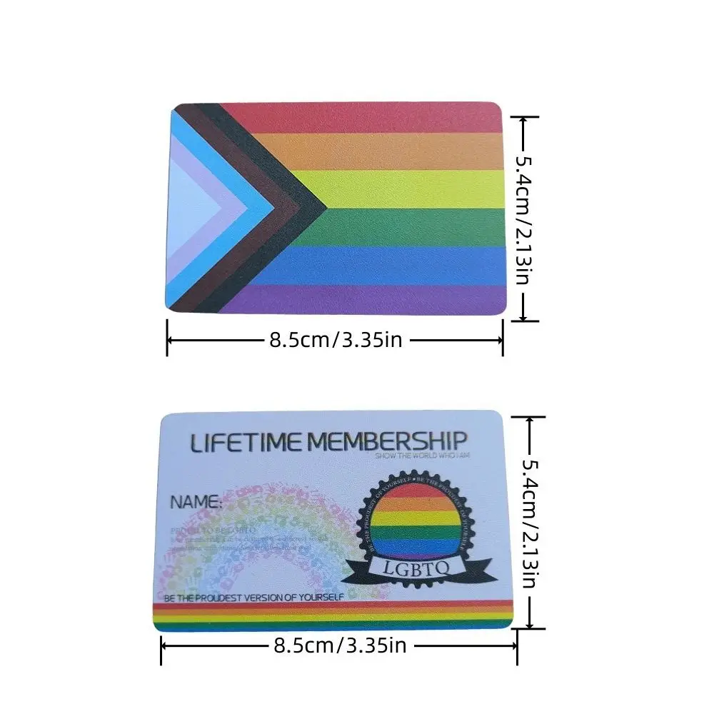 Tessera di appartenenza LGBT personalizzata Fashion Rainbow Waterproof Gay Pride Card regali portatili carta d'identità LGBT