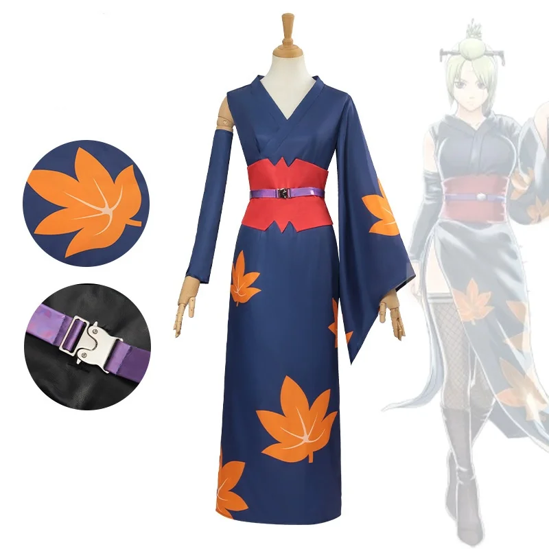 Anime Gintama Tsukuyo Cosplay Costume Woman Christmas Halloween Party Uniform
