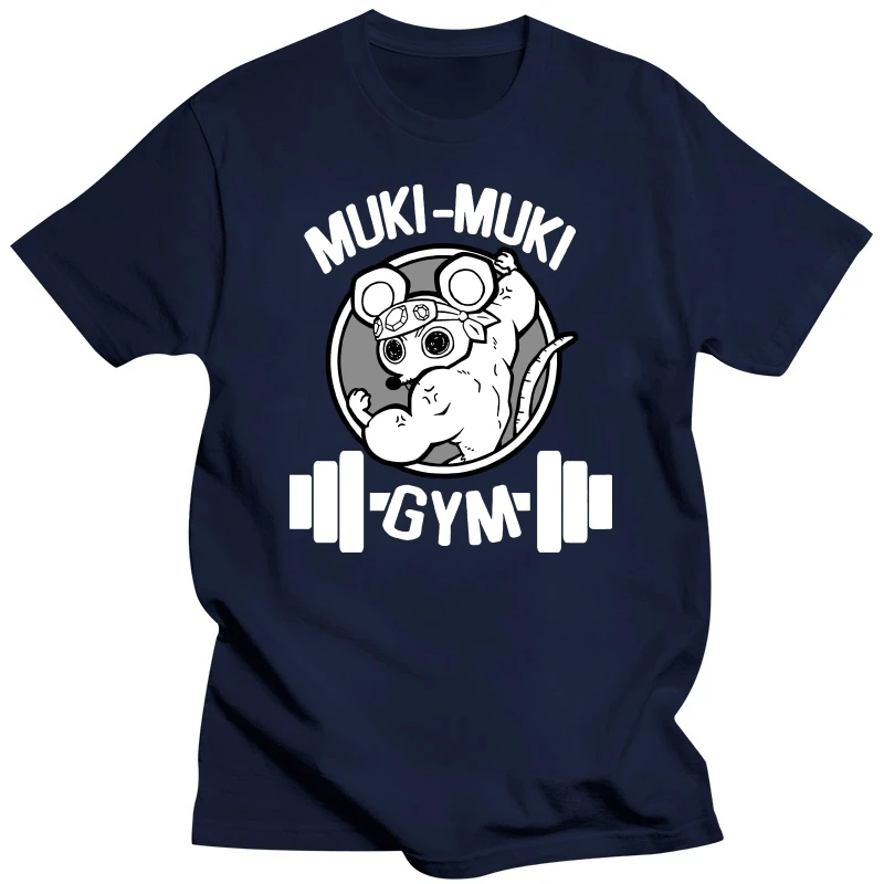 Japanese Anime Demon Slayer Uzui Tengen Print T-shirt Funny Ninja Mice Muki Muki Gym T Shirt Muscular Mouse Oversized T Shirts