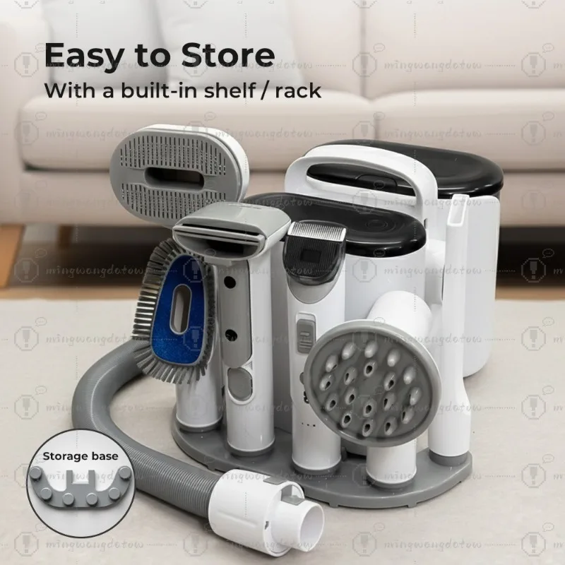 Multifunctional Pet Grooming Vacuum Kit, Dog Cat Hair Trimmer, All-in-One Grooming & Cleaning Machine