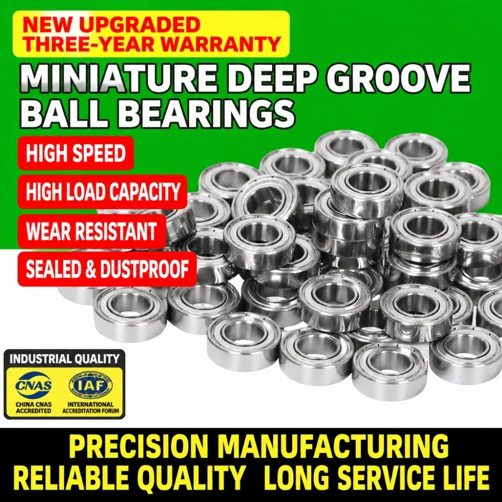 MR Series Miniature Ball Bearing 2x5x2.5 2x6x3 2x7x3 6x12x4 ZZ 2RS Chrome Steel Deep Groove Bearing for 3D Printer RC  Drone