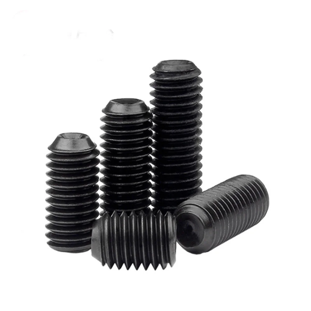 10pcs/lot Headless Cup Point Set Screw M2 M2.5 M3 M4 M5 M6 M8 M10 Carbon Steel Hex Socket Set Screw Hardness 12.9 GRADE