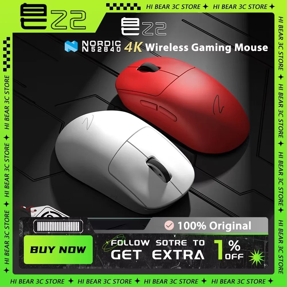 Zaopin Z2 Wireless Mouse Tri Mode Paw3395DM 4k/1K Return E-Sports Mouse Gamer Lightweight Accessory For Computer Gaming Mice