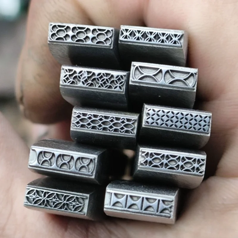 3x9mm Edge Pattern Jewelry Stamping Tool Bracelet Logo Making Tool Metal Stamp Steel Punch Craft Leather Silver Carving Design