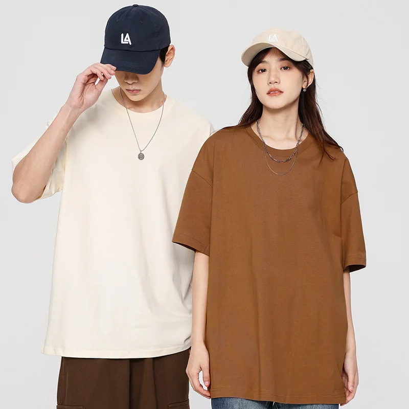 

Cotton T-shirt for Men and Women Short Sleeved Summer Casual Print Custom Logo Top T-shirt