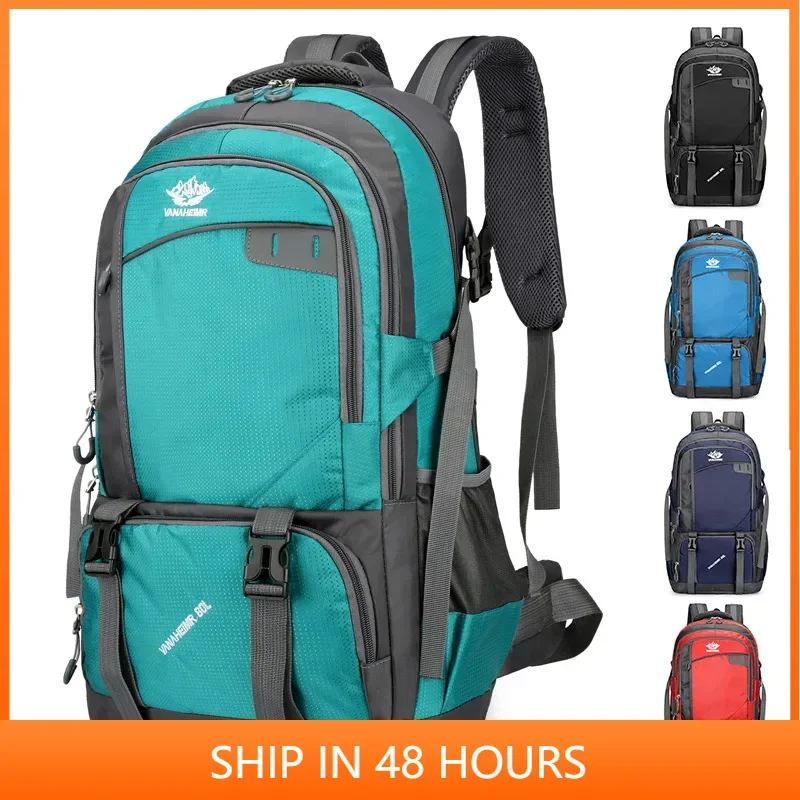 

Hiking Bag Large Capacity Outdoor Waterproof Oxford Cloth Camping Backpack Outdoor Long Distance Travel Bags for Men and Women