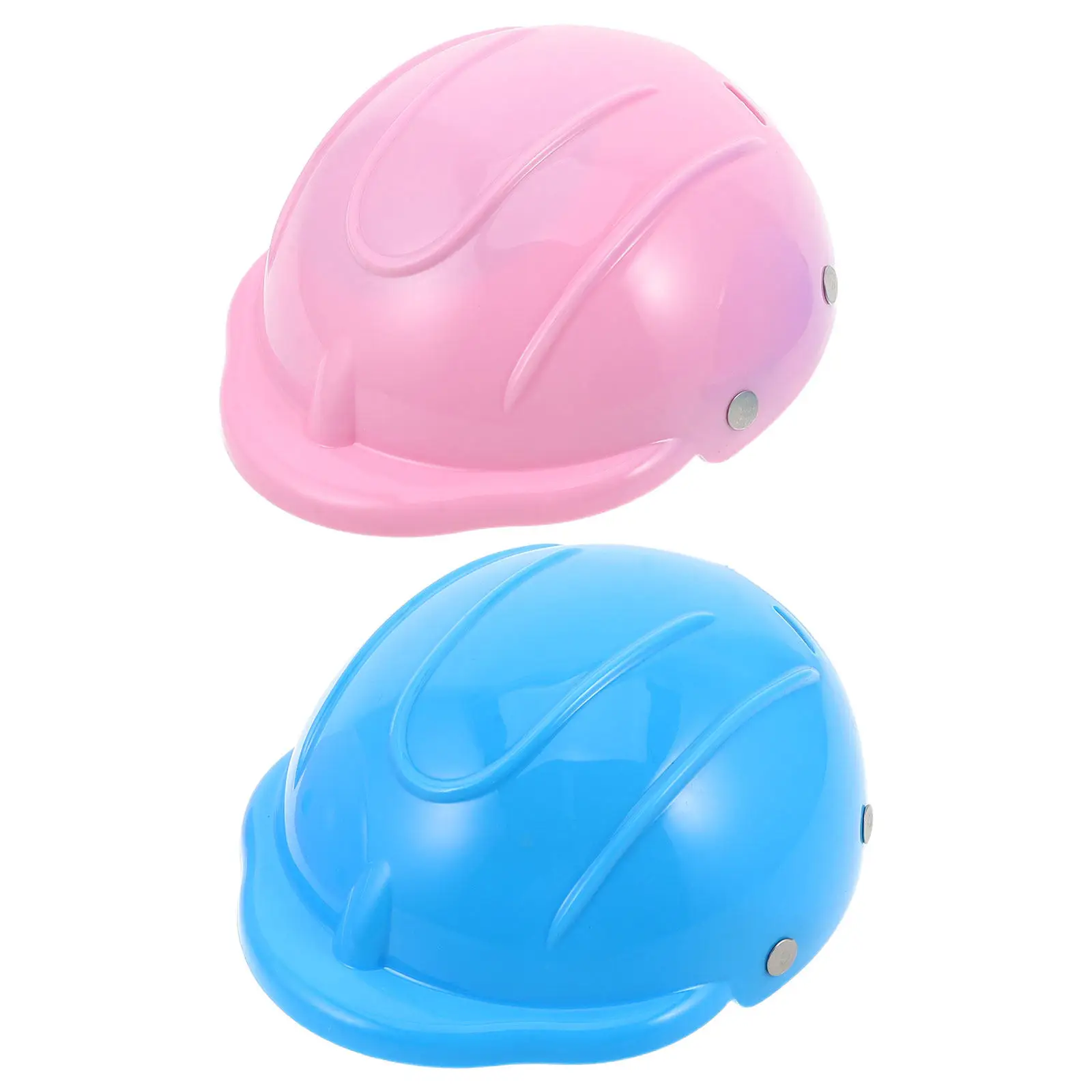 2Pcs Sports Helmets Bike for 18 Inch Protective Gear Pretend Play Mini Construction Hard Hat Plastic Safety Hat
