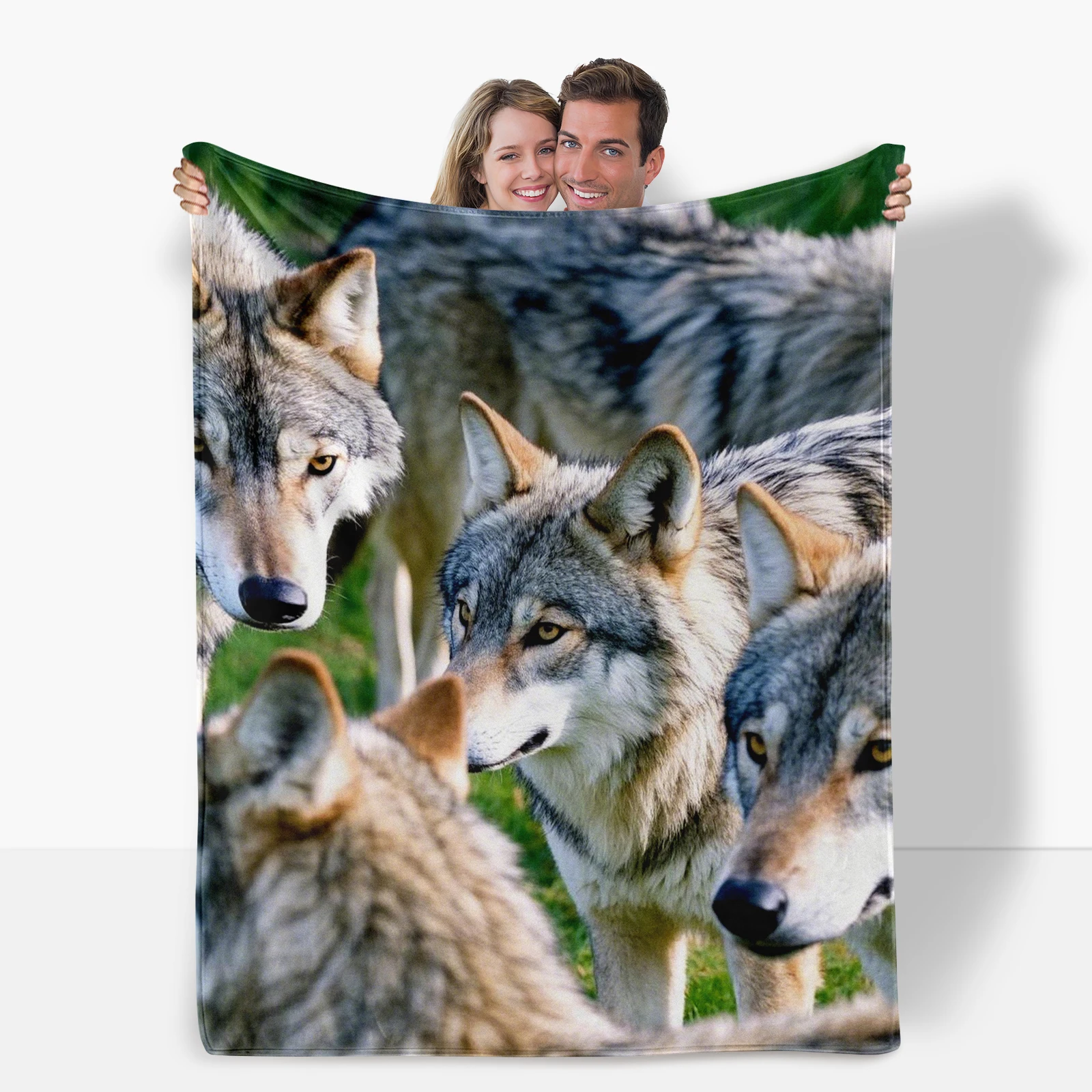 Unique Grassland Gray Wolf Themed Blanket Sparks Kids' Interest In Nature And Strengthens Family Bonds With Its Design