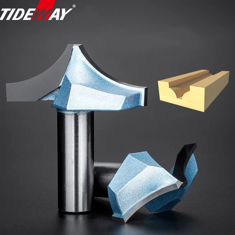 Tideway Industrial Grade Tungsten Carbide Slotting Milling Cutter 1/4 1/2 Shank CNC Tool Woodworking Router Bits For MDF