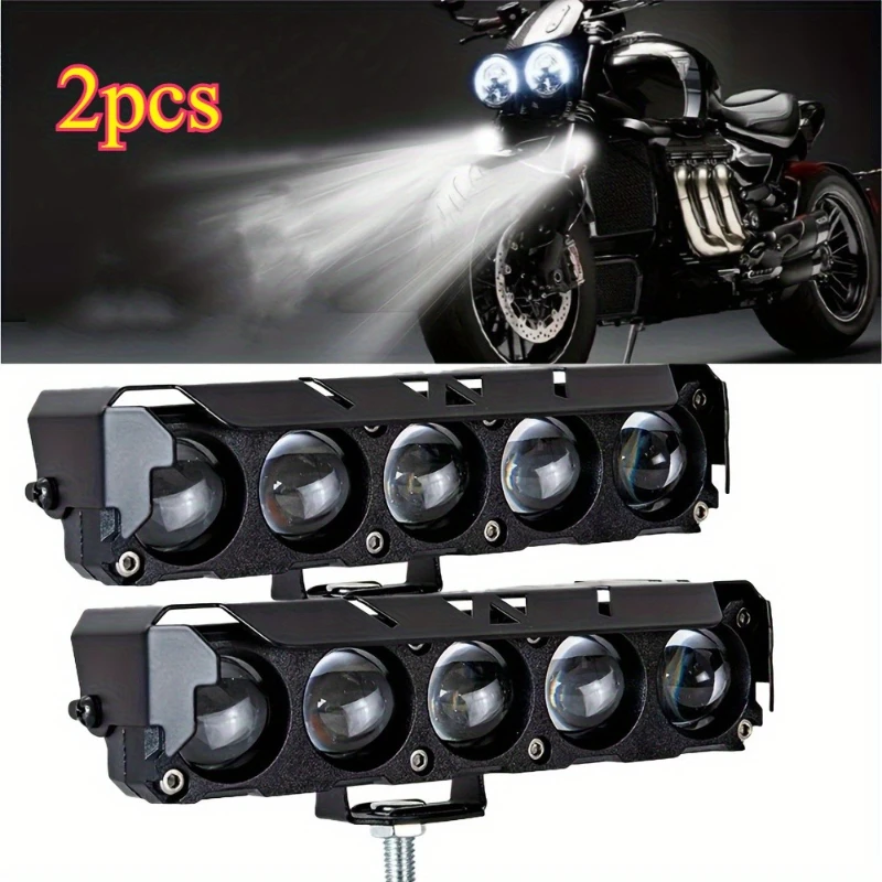 2 pçs super brilhante led holofotes da motocicleta luzes de nevoeiro alto lúmen iluminação auxiliar para caminhões suvs utvs atvs barcos