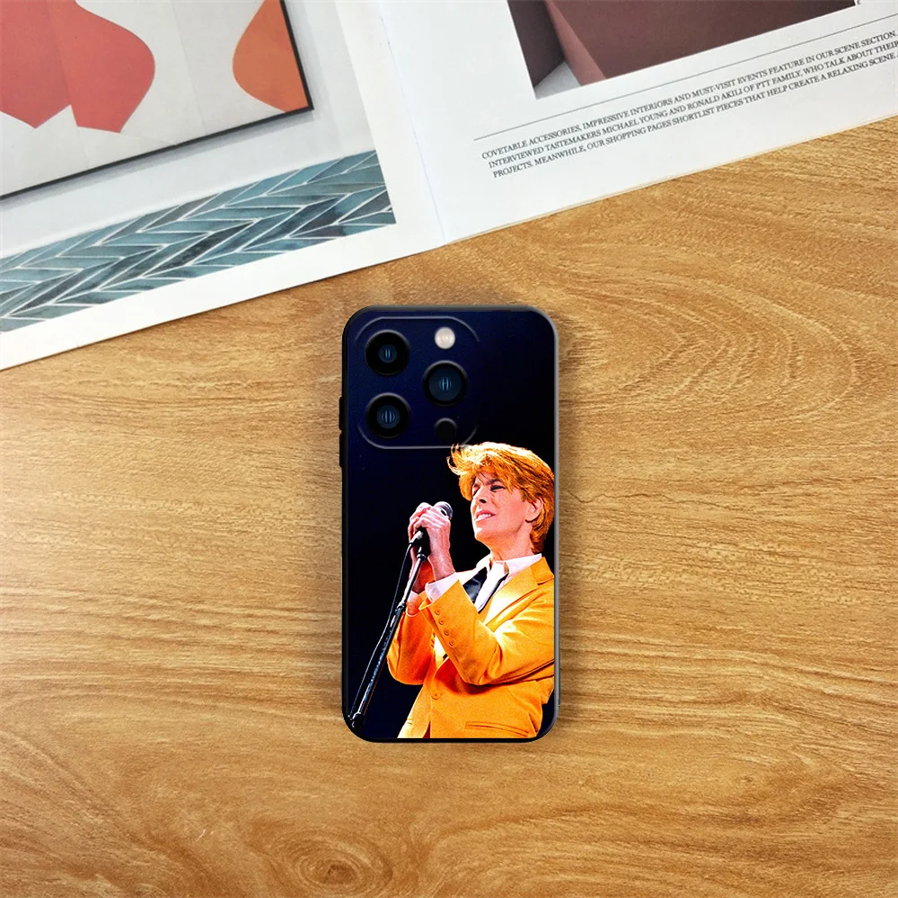 Singer D-David B-Bowie Phone Case For Samsung S23 S22 ULTRA A22 A23 A32 A34 A52 A53 A54 A71 A72 A73 Black Soft Silicone Cover