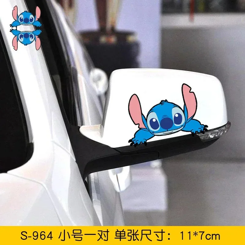 Disney Stitch Car Stickers Kawaii Anime Figure Windows Sticker Car Decorations Auto Accessories Ornaments DIY Windshield Decor