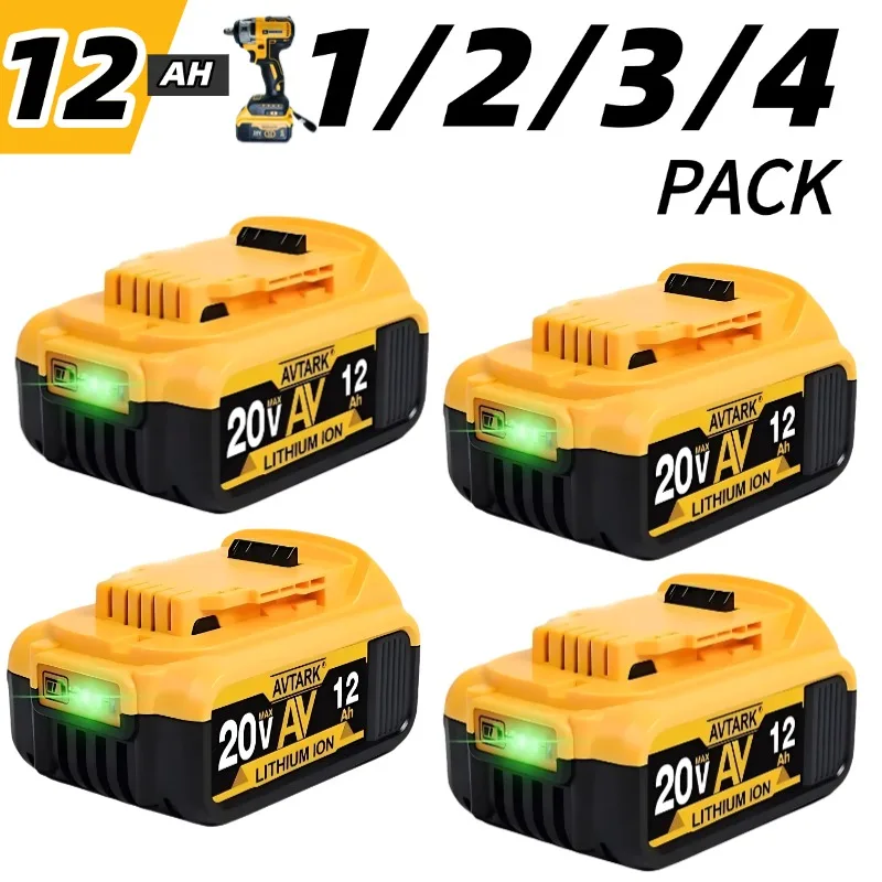 

For Dewalt 20V 12.0Ah Rechargeable Battery for Dewalt Cordless Screwdriver Drill Screw Gun Wrench Impact Batteries DCB200 DCD790