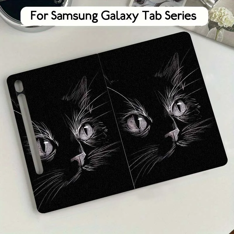 

Популярный чехол для планшета Samsung Galaxy Tab S10 S9 S8 S7 FE Lite с дизайном «глаза кошки», мягкий, гибкий, с поддержкой, подарок