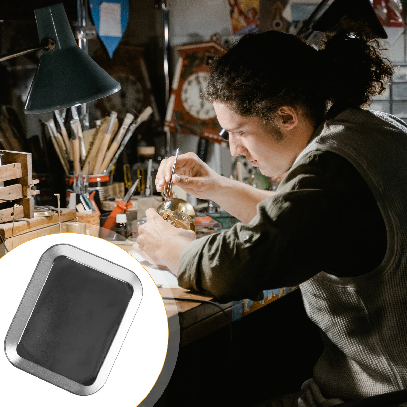 Magnetic Parts Tray Screw Holder Durable Metal Tool Organizer for Mechanics Repair Magnet Storage Box