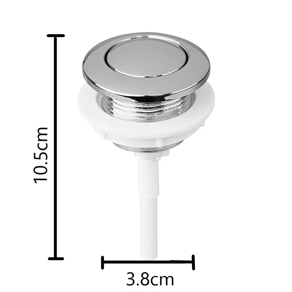 Bathroom Toilet Push Button Silver ABS Single Button Water Tank Button 38mm Bathroom Accessories Home Hardware