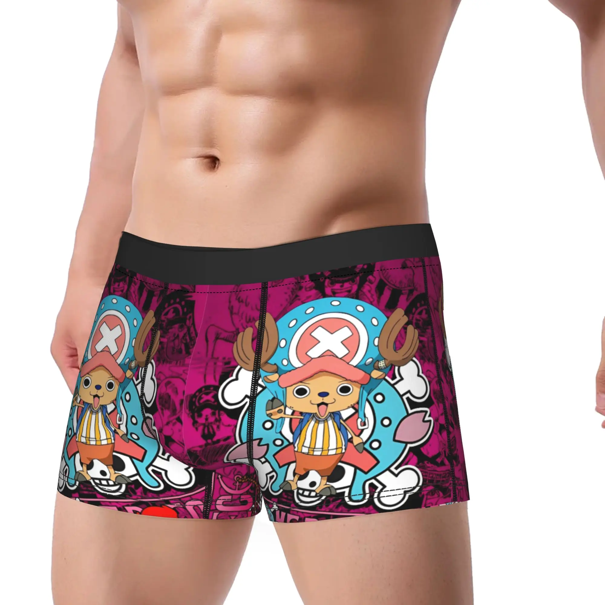 

Man One Piece Chopper Underwear Anime Funny Boxer Briefs Shorts Panties Male Soft Underpants Plus Size