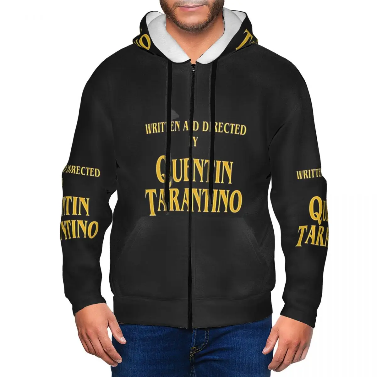 Written And Directed By Quentin Tarantino Zipper Hoodies Hip Hop Pullover Autumn Winter Men Women Sweatshirt Long Sleeve Tops