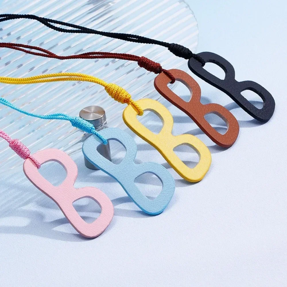 

Portable Adjustable Eyeglasses Rope PU Leather Hanging Eyeglasses Lanyard Neck Cord Multi Functional Sunglasses Clip Women Men