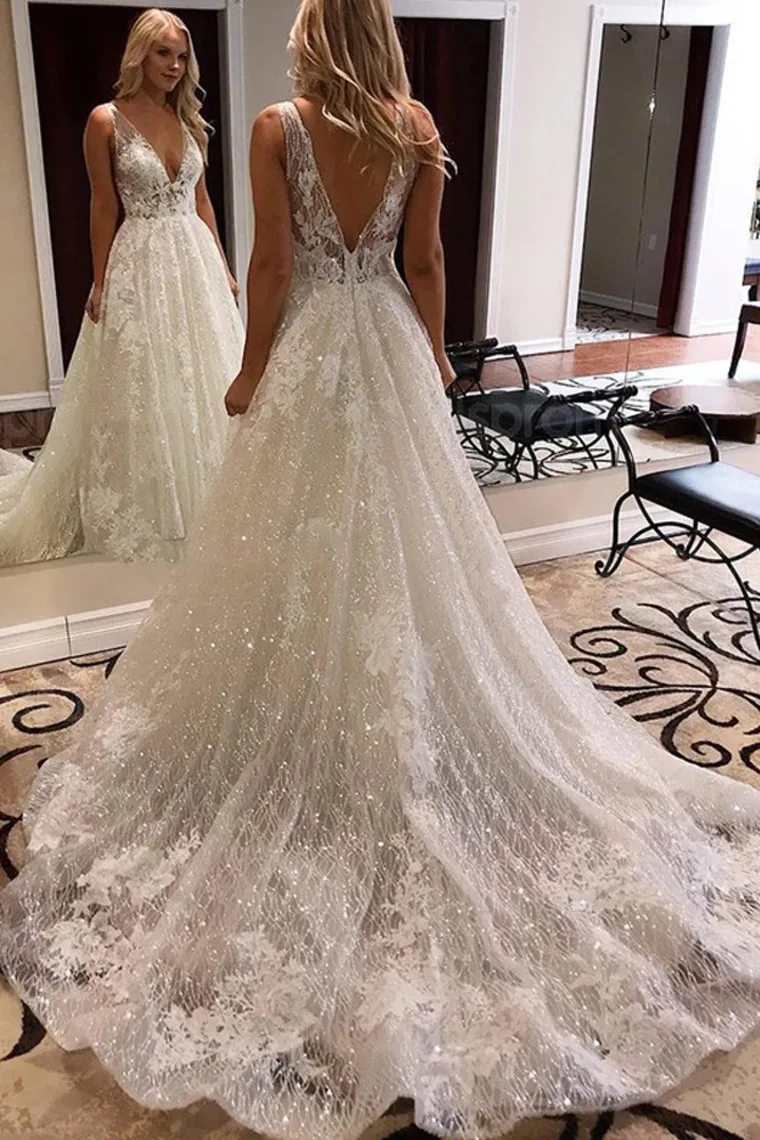 Robe de mariée en dentelle ivoire et Tulle brillant, tenue de soirée élégante, dos ouvert, longue traîne