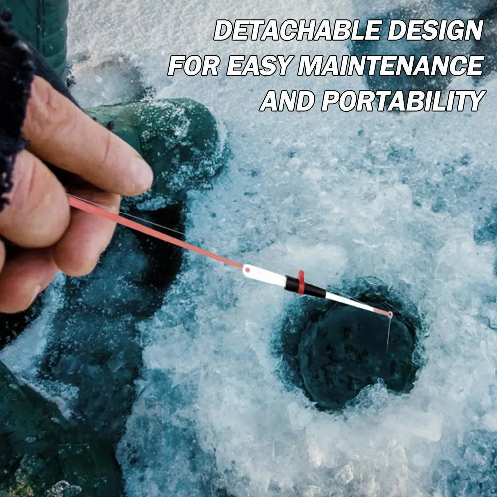 

Ice Fishing Rod Mini Portable Winter Plastic Ice Fish Replace Tip Waterproof ABS Pole Fishing Detachable Rod Tackle Fishing H6R9