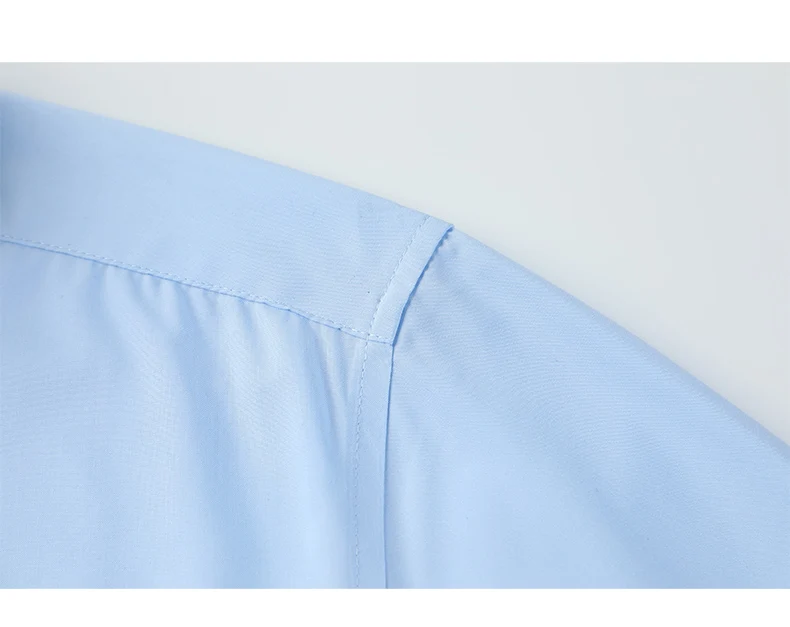 Herren-Hemd mit Hoher Dehnbarkeit, Langärmliges Schwarzes Knitterfreies Eisseide-Hemd für Frühling und Herbst, Elastisches Business-Hemd in Übergröße – Detail 8