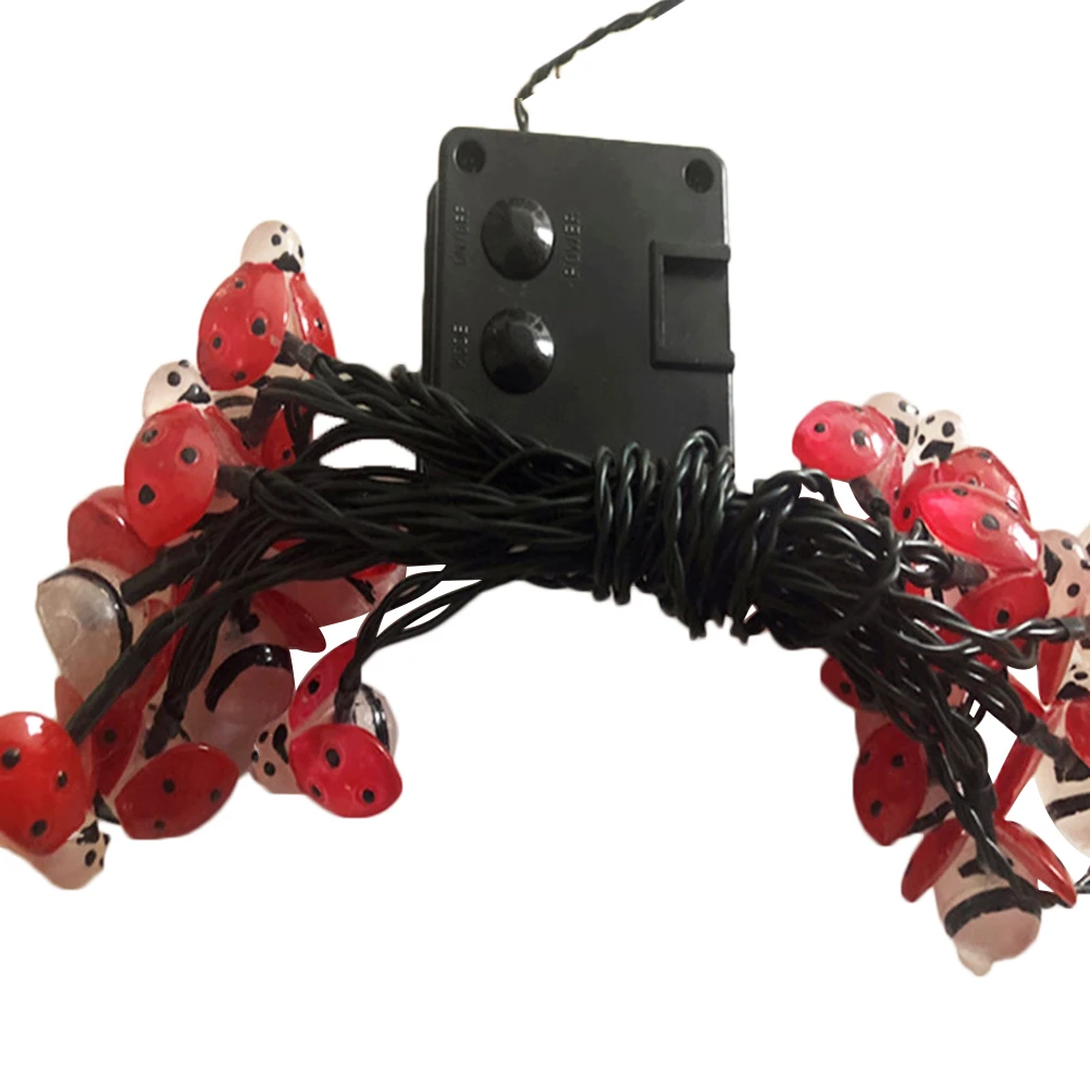 

20Pcs Ladybug String Lights Waterproof Energy Saving Decorative Fairy Light String for Parties Garden and Wedding