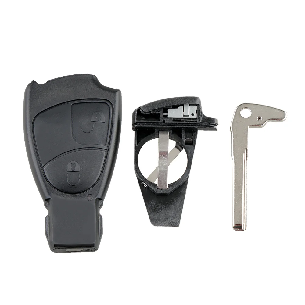 New Car Key Shell 2 Buttons Remote Car Key Fob Case With Small Key For Mercedes For Benz C E ML Class Sprinter Replacement Shell