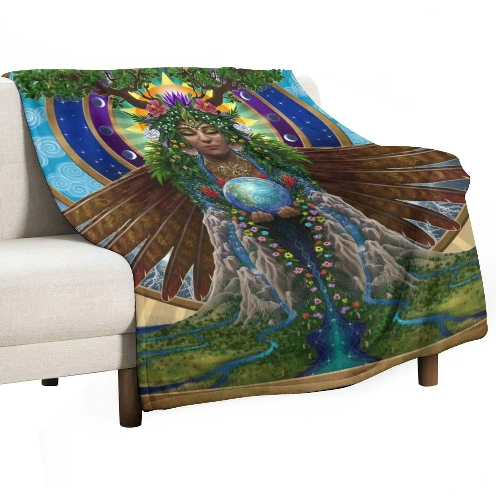 Gaia: Sacred System Throw Blanket Furry Thermal Summer Custom Thin cosplay anime Blankets