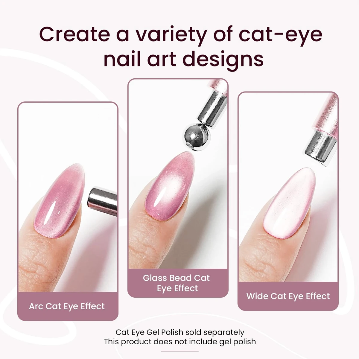 1/2Pcs Cat Eye Magnetic Ball With Nail Magnetic Stick Tool Set Double-head Strong Magnet Pen 3D Cat Eye Gel Nail Supplies view 3