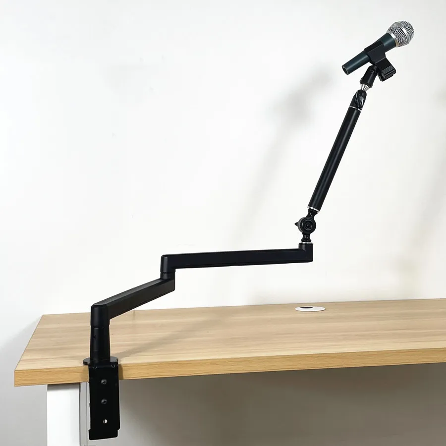 Handfree 360 Degree Rotating Adjustable Aluminium Alloy Tripod Microphone Studio Stand for Live Show and Recording