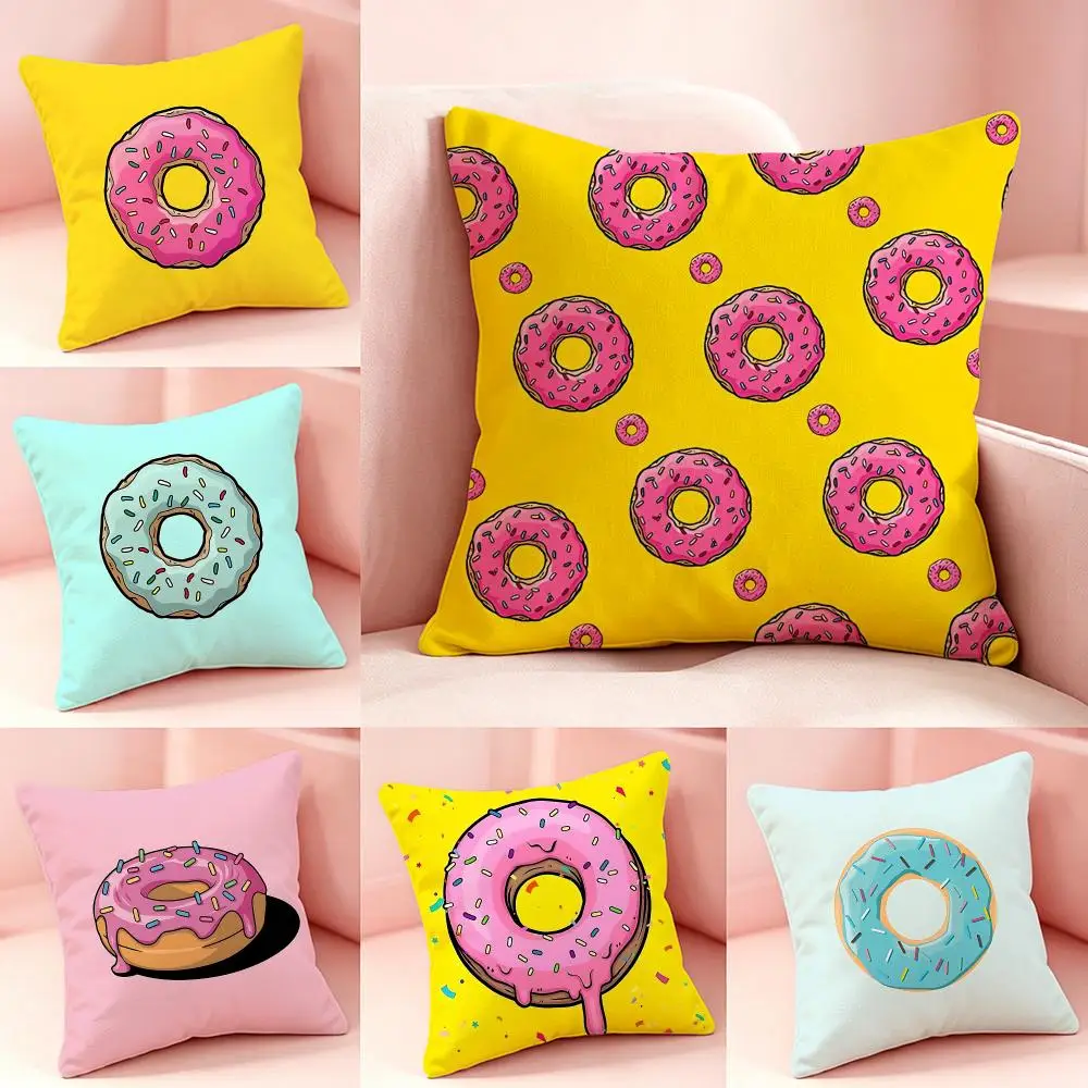 donut Cushion Cover Pillow Short Plush Pillow Cute Simple Style For Living Room Bedroom Birthday Gift