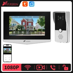 YUEJEEN WiFi Intercom for Home,Tuya Smart Video Doorbell 1080P,7 Inch Touch Screen,Security Protection System,Talk,Record,Unlock