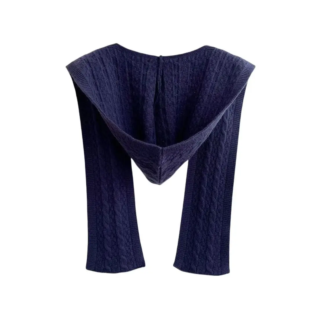 الخريف والشتاء النمط الأجنبي الجديد مقنعين شال المرأة المألوف في الهواء الطلق مكيفة الهواء غرفة الرقبة حامي محبوك الموضة