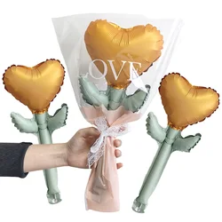 12/24/52/66/99pcs Love Heart Shaped Flower Balloon Girls Birthday Party Valentine's Day Theme Party Wedding Engagement Decor