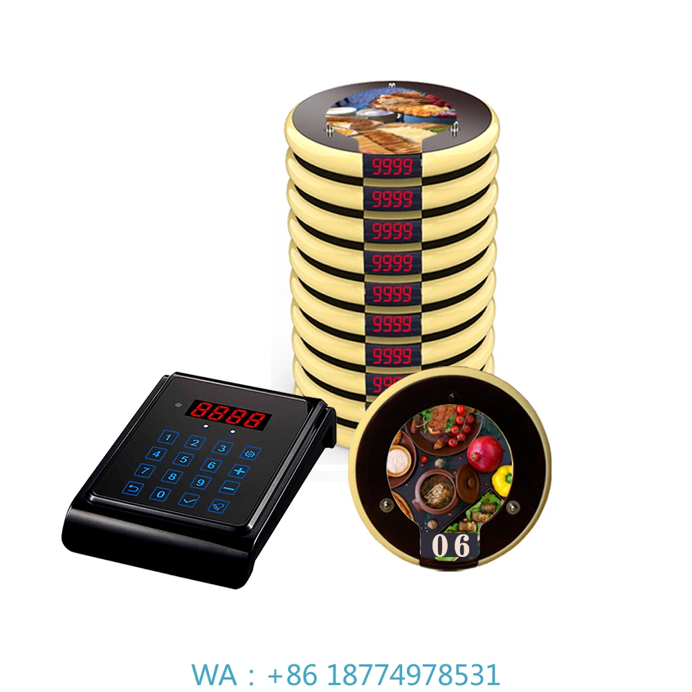 t Food Restaurant Cafe Queue Catering Pager Device Wireless Paging System for Fas